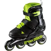 Rollerblade Rolschaatsen - Microblade - Zwart/Groen - Skeelers - - 28/32 - Rolschaatsen