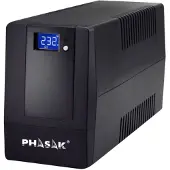 Phasak Omvormer - - 600 VA - LCD - Touchscreen - USB + RJ45 interactief