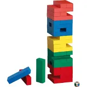 Philos Timber vallende toren gekleurd 75x75x300mm