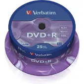 Verbatim DVD+R 25 stuks op spindel