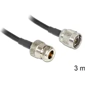 DeLOCK N (m) - N (v) verlengkabel - LMR195/RF195 - 50 Ohm / zwart - 3 meter