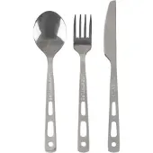 Lifeventure Stainless Steel Basic Bestekset, unisex, zilver.