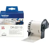 Brother Etiket DK-22113 Zwart op transparant (62 mm)