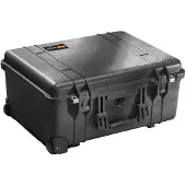 Peli 1560 zwarte trolley met schuim 517x392x229 mm