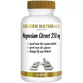 Golden naturals 2x Magnesium Citraat 250mg 60 Vegacapsules