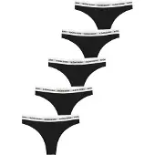 Björn Borg Logo Thongs 5-pack Zwart | Maat: M