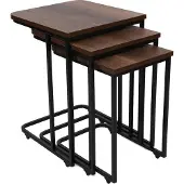 Skye Decor Woody Fashion Nesting Table Set - Metalen frame (drie stuks)