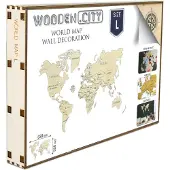 Wooden City Wereld Kaart In Hout L