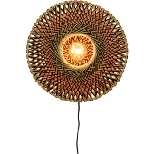 Good&Mojo &Mojo Wandlamp bali bamboe/zwart Ø44cm