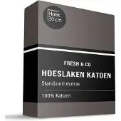 Fresh & Co Hoeslaken - Katoen - Antraciet 200 x 210/220 cm