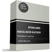 Byrklund Hoeslaken Katoen - Grijsgroen 90 x 200 cm / Grijsgroen