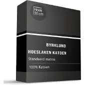 Byrklund Hoeslaken Katoen - Antraciet 90 x 200 cm / Antraciet