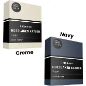 Fresh & Co Topper Hoeslaken - Katoen - Crème 90 x 200 cm