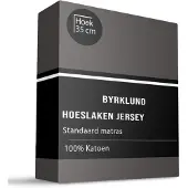 Byrklund Hoeslaken Katoen - Jersey Stretch - Antraciet 80 x 200 cm /