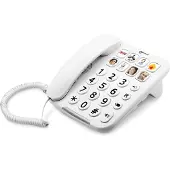 Geemarc Telecom PhotoPHONE 110 - Versterkte telefoon met fototoetsen - wit, Telefoon, Wit