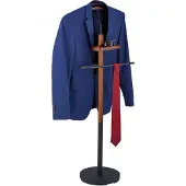 Relaxdays dressboy met bakje - houtlook - 116 x 47 x 28 cm - mdf - staal - slaapkamer