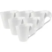Villeroy & Boch 6x Villeroy & Boch Nieuwe golf, Kopje, Wit