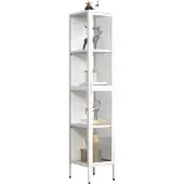 VCM Stalen vitrinekast Glazen vitrinekast Staande vitrinekast 160x30x35 Floka XL