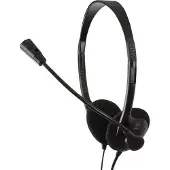 Logilink Stereo hoofdtelefoon (Bedraad), Kantoorheadset, Zwart