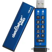 Generique datAshur PRO USB-stick 8 GB Blauw IS-FL-DA3-256-8 USB-A 3.2 Gen 1