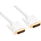 InLine DVI-D Dual Link monitor kabel - verguld / wit - 5 meter