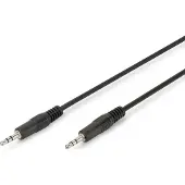 Digitus AK-510100-015-S Jackplug Audio Aansluitkabel [1x Jackplug male 3,5 mm - 1x Jackplug male 3,5 mm] 1.50 m Zwart R