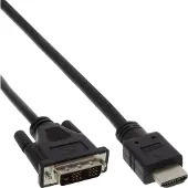 InLine - Câble adaptateur - DVI-D mâle pour HDMI mâle - 1.5 m - noir - vis moletées