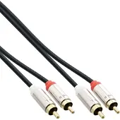 Strong Slim audiokabel 2x Cinch male / male, stereo, 0,5m