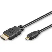 Microconnect HDM19195V2.0D HDMI kabel - Type D (Micro) HDMI Type A (Standaard) - 3m - Zwart