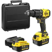 Stanley Accuboormachine met klopfunctie zonder snoer - 18V - FATMAX V20 - SFMCD715M2K-QW - Borstelloos - 60Nm - 2 accu's 4 Ah + oplader