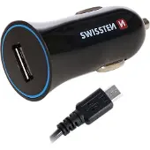 Swissten USB Autolader met 1A vermogen + KABEL Micro-USB, Auto-adapter