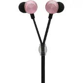 2GO Metalen InEar Headset 3,5 mm stereo, zilver/rood (Bedraad), Koptelefoon, Roze