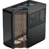 APNX V1-W-BK-V1 Midi-tower Gaming-behuizing Zwart, Hout