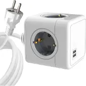 ProXtend - 4-way Schuko Power Cube 1.4M White