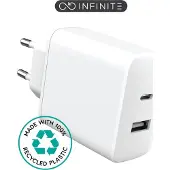 ESTUFF INFINITE USB-oplader EU USB-C (20 W), USB-lader, Wit