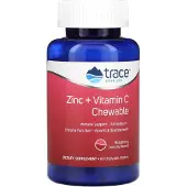 Trace Minerals - Zink + Vitamine C Kauwtabletten, Frambozensmaak - 60 Stuks