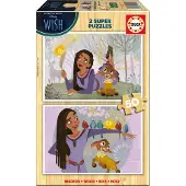 Educa Borras EDUCA Houten puzzel "Wensen", 2 sets van 50 stukjes