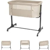 Kikkaboo Noah 2025 Co Sleeping Crib Beige Kinderen