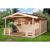 Weka Tuinhuis Met Overkapping 111 Type B Gr3 380x380cm