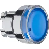 Schneider Electric ZB4BW36 ZB4BW36 Frontelement voor lichtdruktoets Terugstelbaar (Ø) 22 mm Zonder markering Chroom, Blauw 1 stuk(s) Piece