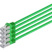 S-Conn RJ45 Patchkabel m. CAT 7 Rohkabel PIMF grün 3m