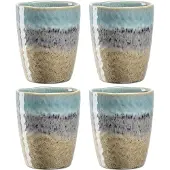 Leonardo Mok Matera Blauw/Beige 300ml (Set van 4)