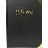 Securit set van 10 x Menukaart Basic A4 - Zwart