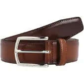 BOSS leren riem met logo-sluiting