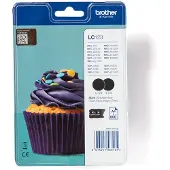Brother Inktcartridge LC-123BKBP2 Zwart Multipack