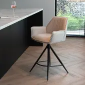 Giga Meubel Barstoel Noa Beige/Zwart