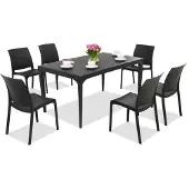 BICA Stijlvolle dinerset Oslo/Volga 6 antraciet