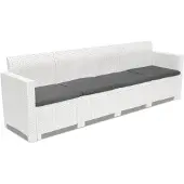 BICA Vierzitsbank van kunststof rotan wit