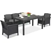 BICA Venezia Apetito 5 antraciet technorattan set