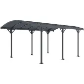 CoverTech Polycarbonaat shelter Minnesota 3 x 5 m antraciet